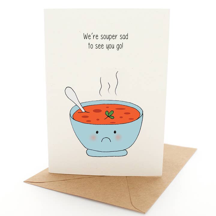 Pleasant Tree - Wholesale Goodbye card - Punny Sad Soup