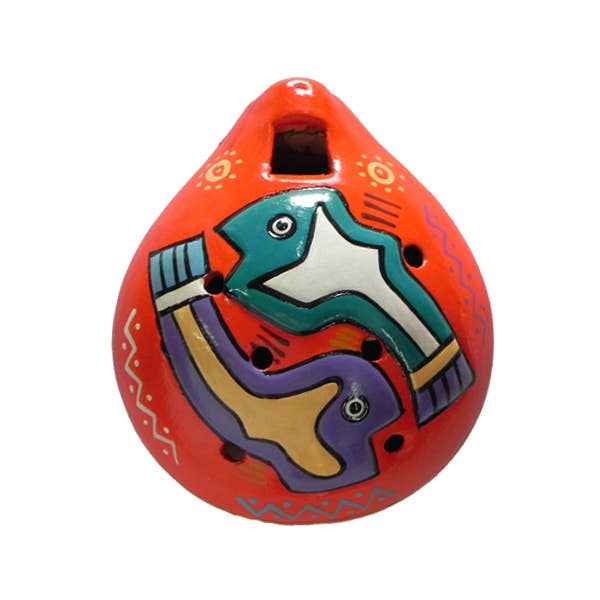 Pichincha - Wholesale Musical Instrument - Ceramic Embossed Animal Large Ocarina Musical Instrument