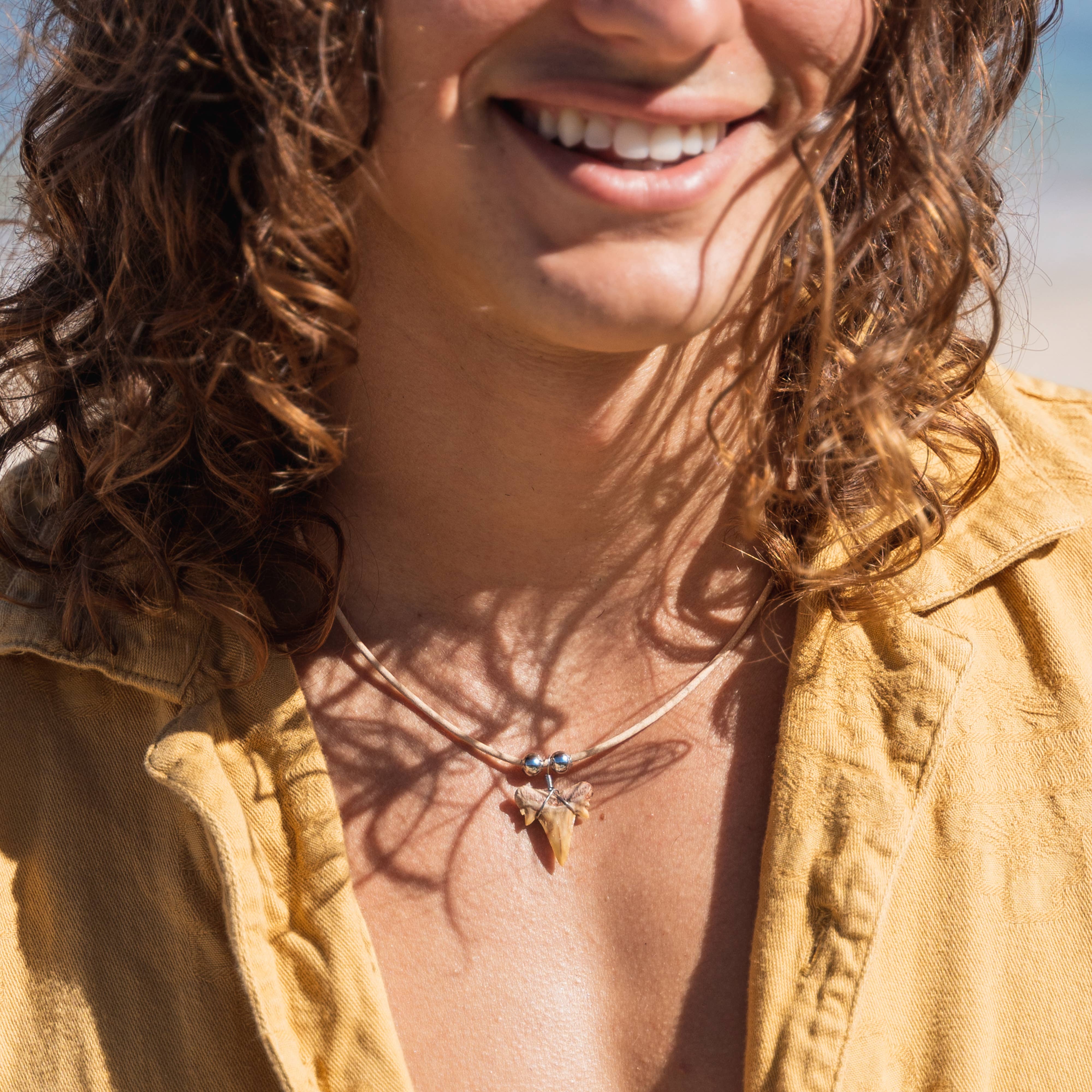 Natalia - Wholesale Pendant/Charm Necklace - Shark Tooth Necklace - Fossil Sharks Teeth with Leather Cord23