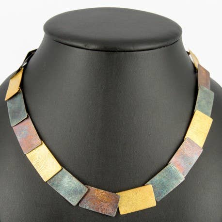 Rechteckige Tele-Halskette - 23559 für den Großhandel von Korczynski Design Jewellery