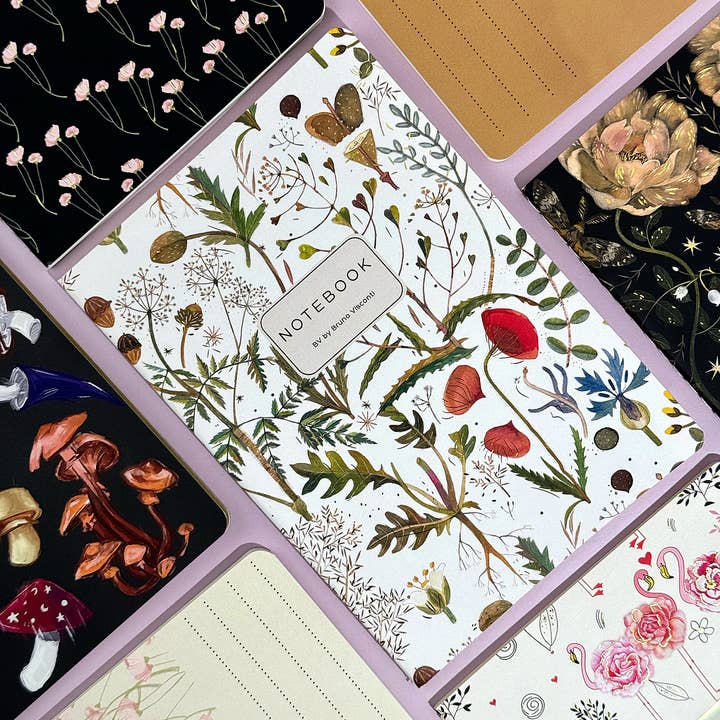 BV by Bruno Visconti - Wholesale Notebook - A6 Passport Notebook - Greens and Flowers5