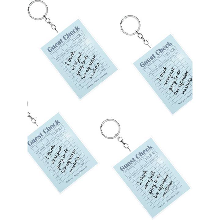 1st Allie - Vente Porte-clés – femme - Porte-clés tendance Espresso Martini « Guest Check »3