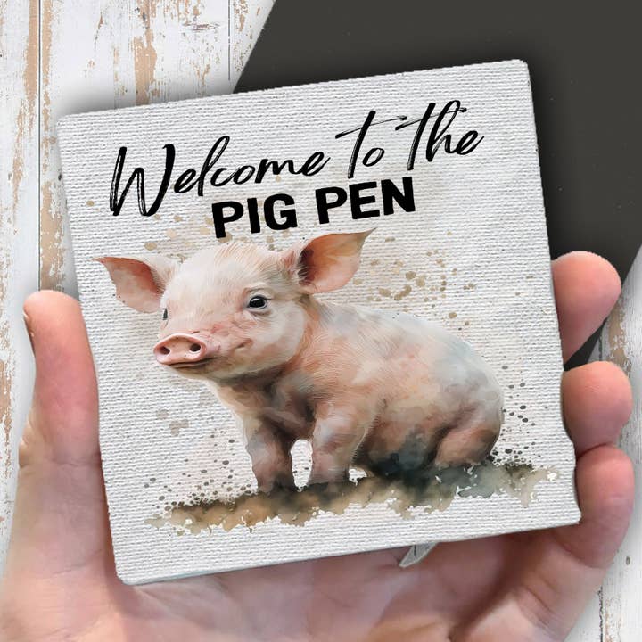 Bienvenido al Imán de Nevera Piglet del Corral de Cerdos para venta al por mayor de Avery Lane Gifts