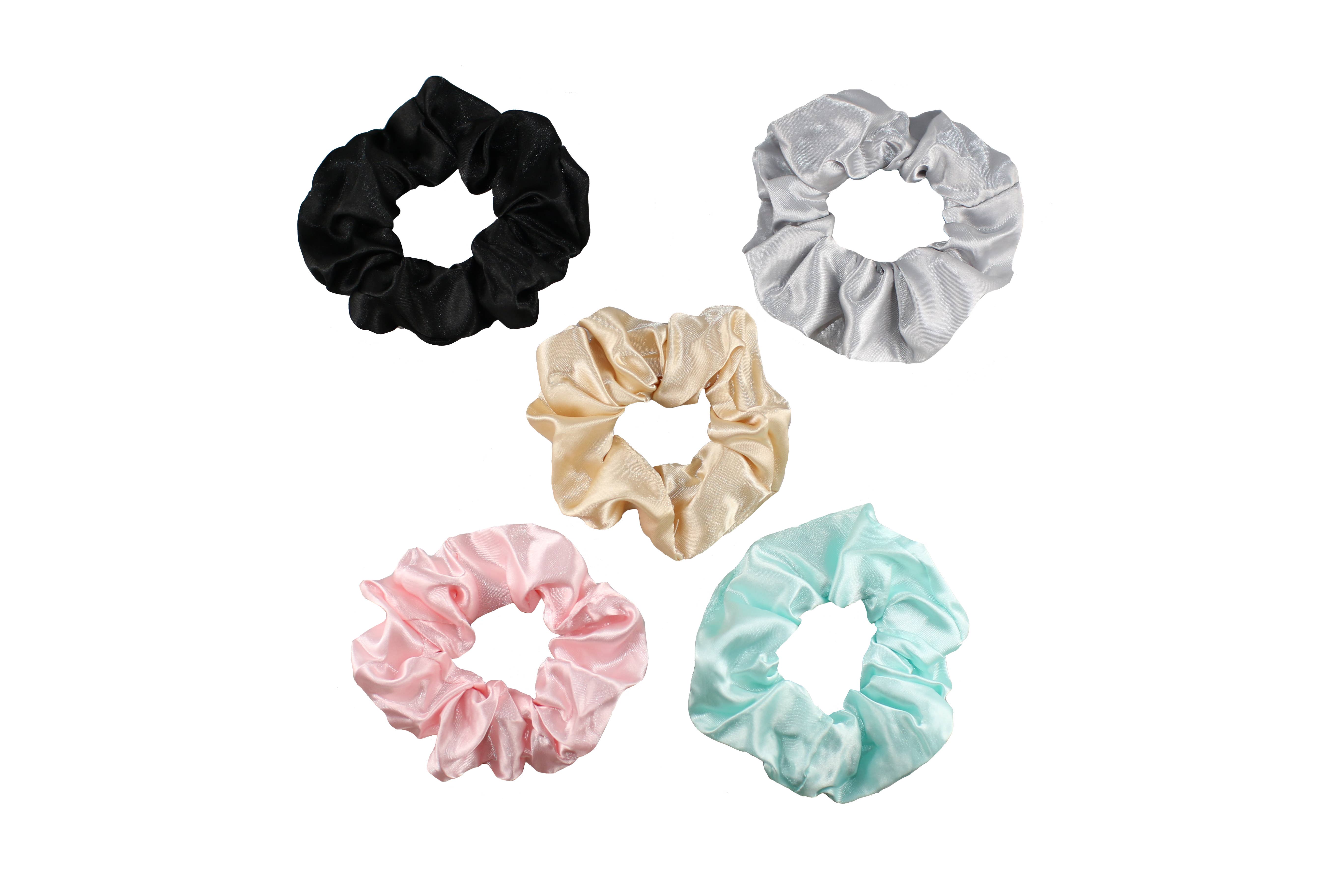 Morning Glamour - Wholesale Scrunchie - Women's - Gift Set 5PK Satin Hair Scrunchies - Satin Scrunchies20