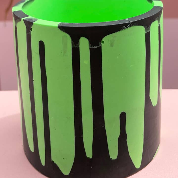 Pot - Graffiti - Black & Green for wholesale by Made By Robyn