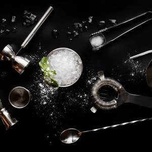 Brown portable bartender bag with cocktail shaker 24 piece traveling bar tools cocktail kit mixology stainless steel for wholesale on Faire1