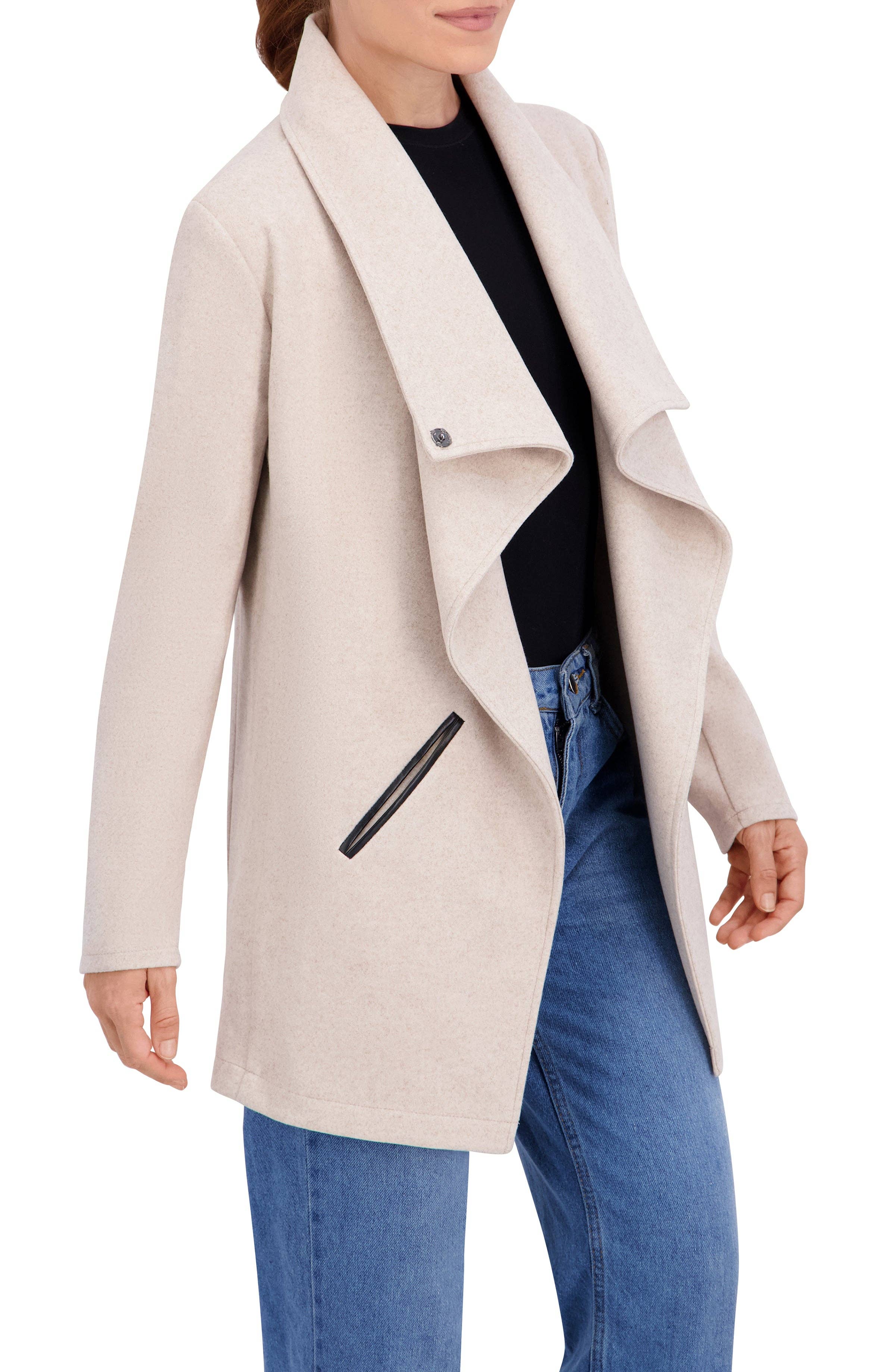 Heather Oat Vegan Cashmere Drape Jacket for wholesale on Faire2