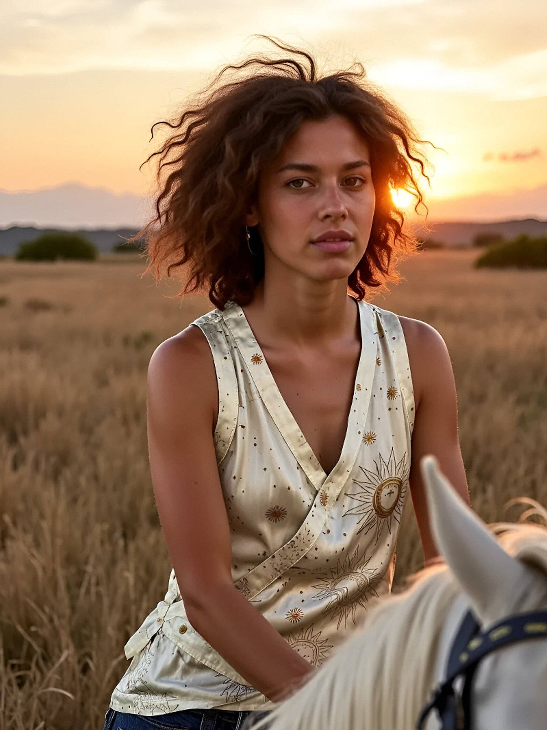 CARMEN SAYS - Wholesale Outerwear Vest - Women's - Priest Solar System-Printed Waistcoat7