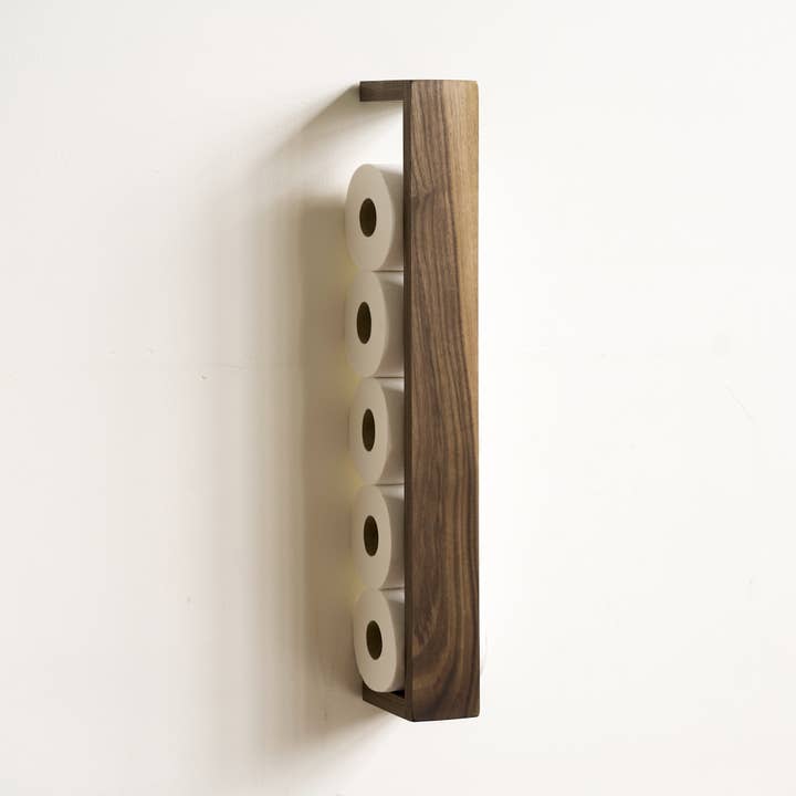 The Iron Roots Designs - Wholesale Toilet Paper Holder - Hardwood Toilet Paper Wall Rack4