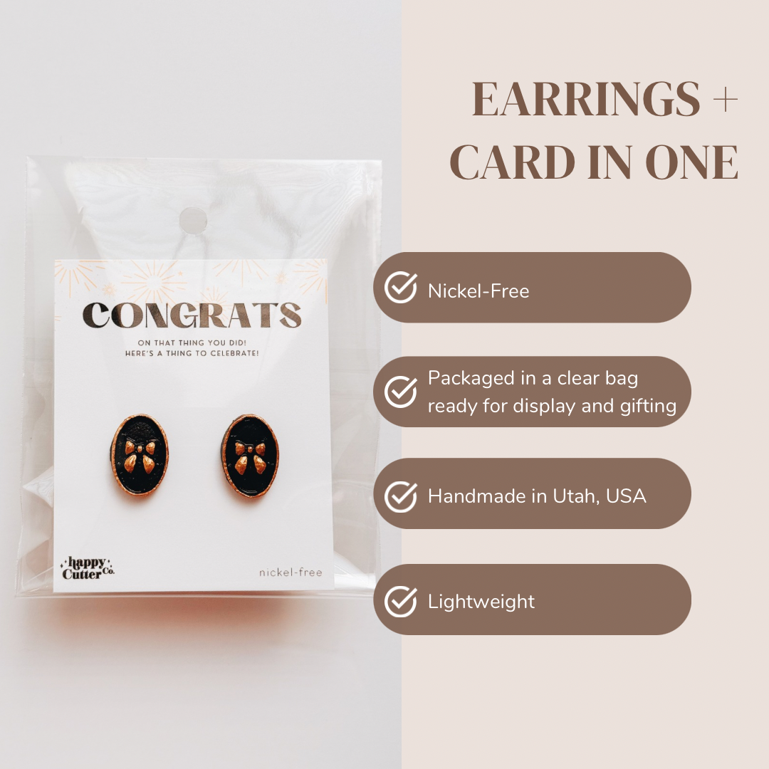 Happy Cutter Co - Vente Clous d'oreille - Boucles d'oreilles couleur personnalisée de l'équipe | Boucles d'oreilles doigt en mousse #17