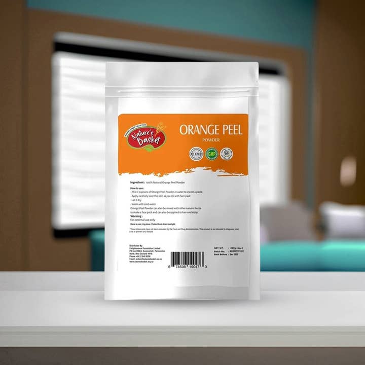 Natures Basket - Venta al por mayor Proteínas y superalimentos en polvo - Polvo de Cáscara de Naranja (Citrus Sinensis) Nature's Basket 227g4