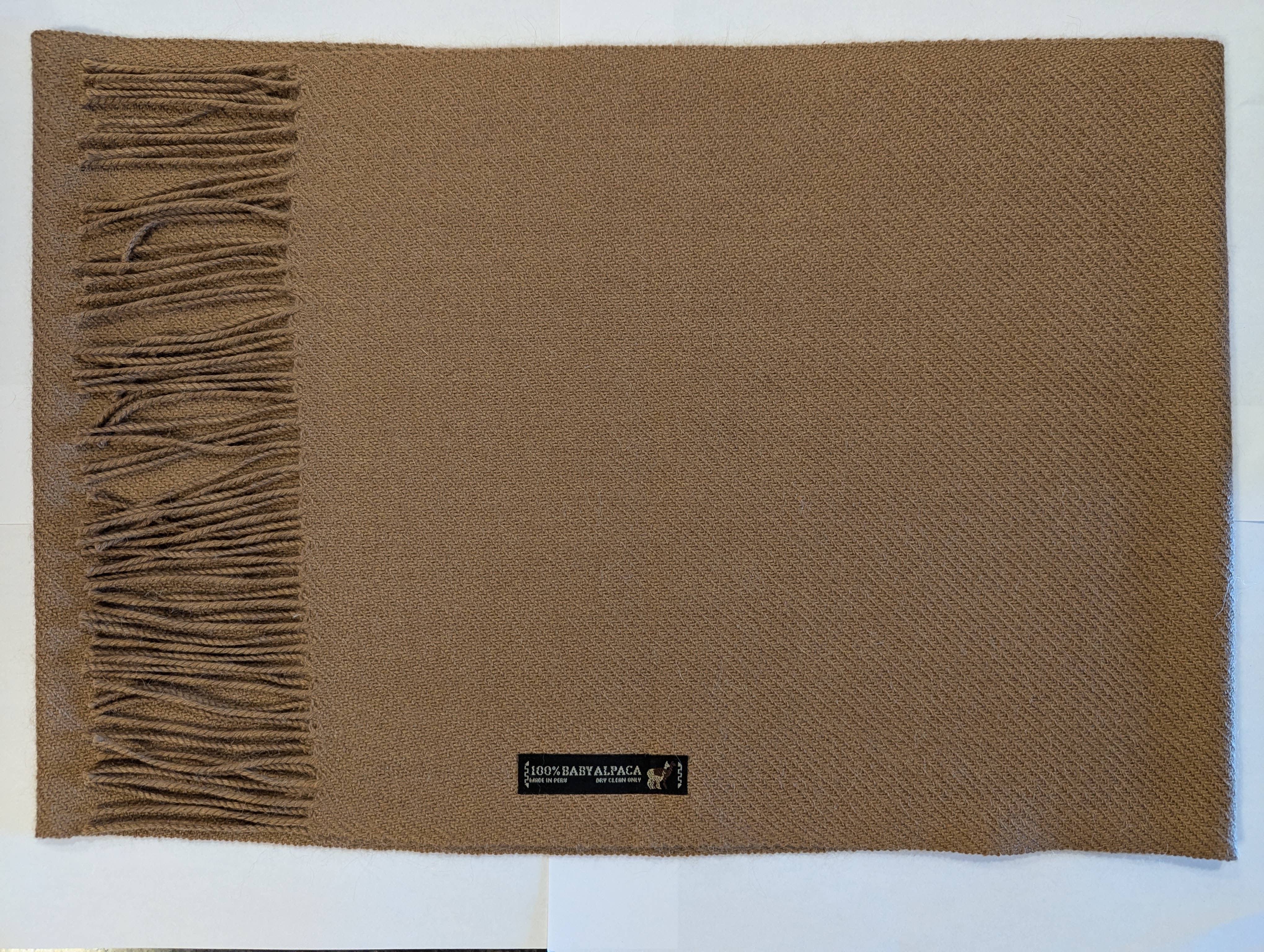 kamel 100% Baby Alpacka Halsduk importerad från Peru (Kamelfärg) för wholesale på Faire6