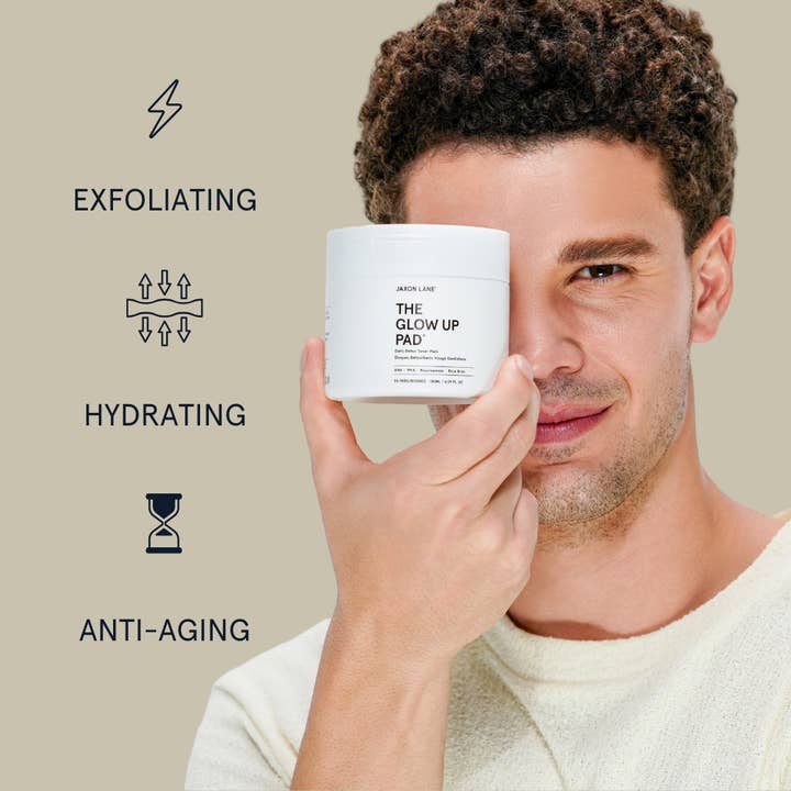 JAXON LANE - Wholesale Facial Toner - Men's - Glow Up Pad - Daily Detox Toner Pad (60 Pads)2