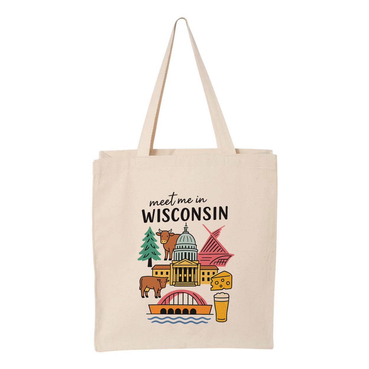 Lucky Luna Apparel - Wholesale Tote Bag - Women's - Meet Me In Wisconsin Tote Bag2