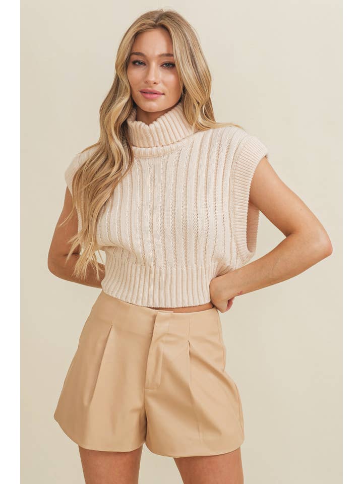 Cloud Ten - Wholesale Sweater Vest - Women's - CSW9053A - Rib Knit Women's Sweater Vest