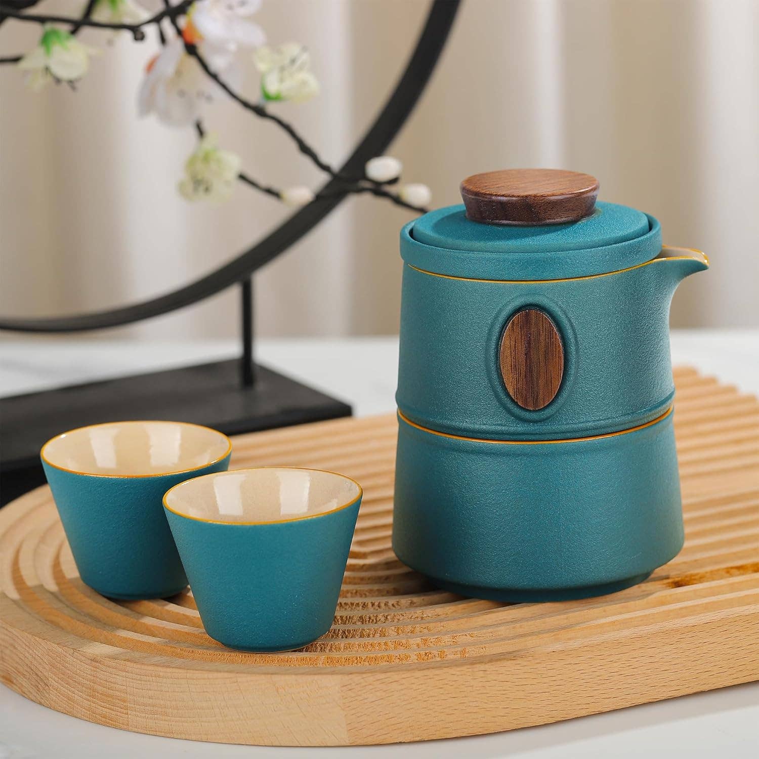 VIGOR - Wholesale Tea Set - Portable Outdoor Ceramic Teapot Set Travel-friendly Porcelai7