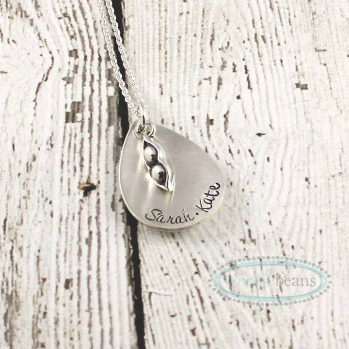 Woobie Beans Jewelry, Gifts & Apparel - Wholesale Pendant/Charm Necklace - Mother's Pea Pod Necklace in Sterling Silver4
