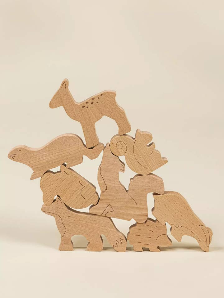 Puzle de equilibrio de madera - Bosque (8 piezas) para venta al por mayor de Coco Village