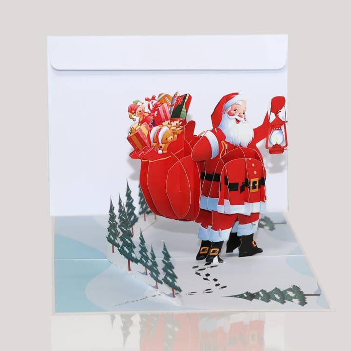 Biglietto di Natale pop-up in 3D, azienda di proprietà di un veterano! per la vendita all'ingrosso da parte di Cardstalked