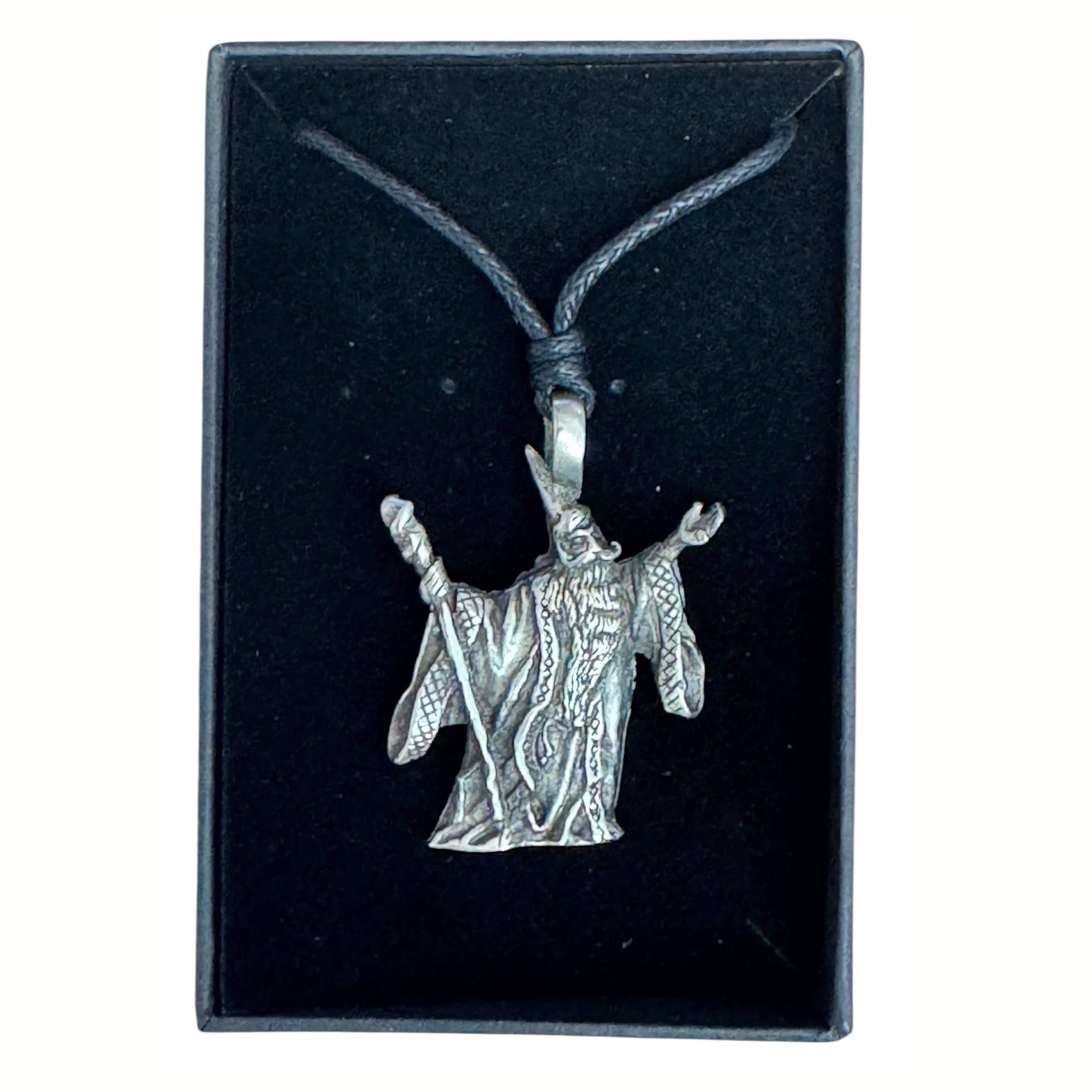 Myth & Magik - Silver Jewellery Cavern Wholesale – wholesale Pendant/charm necklace – Merlin Wizard Necklace – Adjustable Pewter Pendant (USA-DDP)2