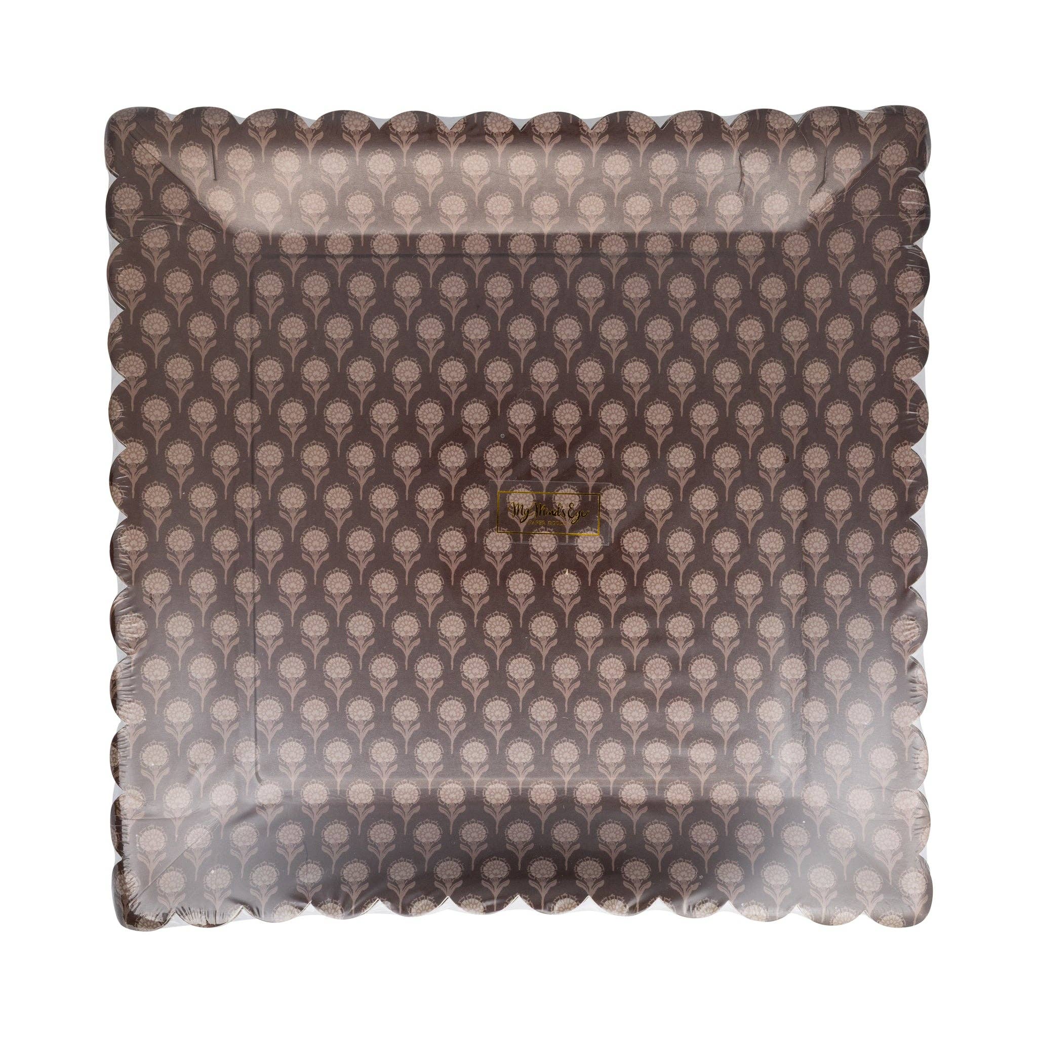 My Mind’s Eye – wholesale Disposable plate – GVT1241 - Give Thanks Dark Floral 10" Paper Plate4