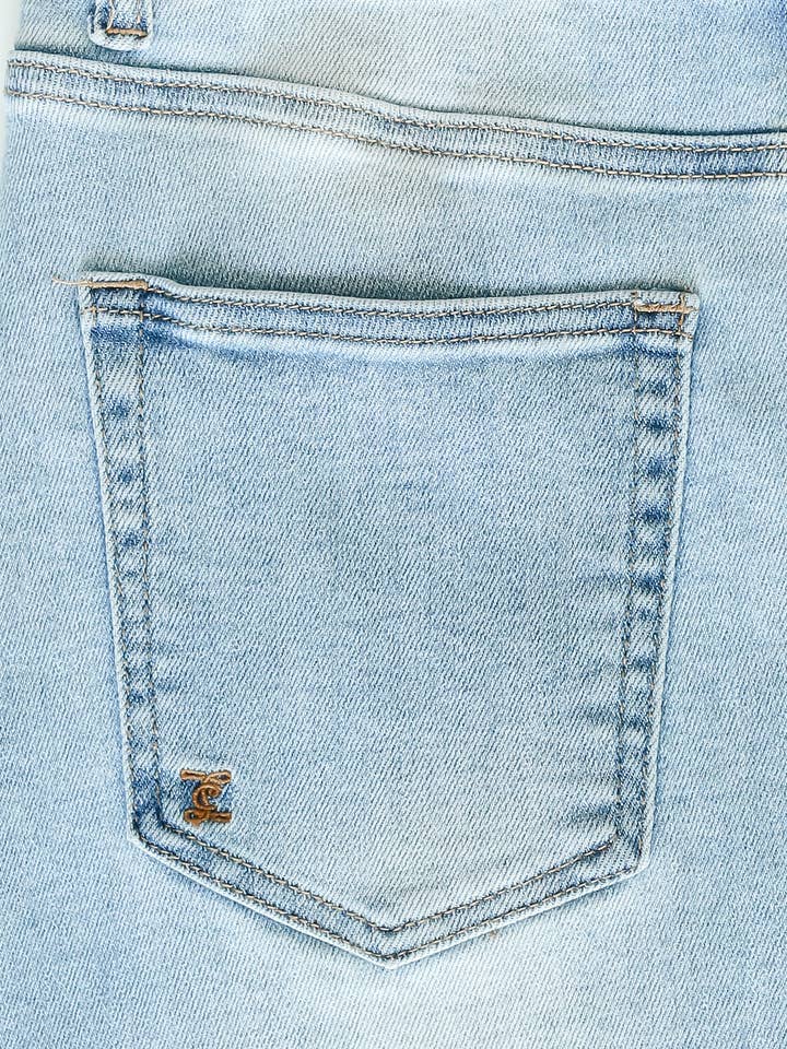 Inherit Clothing Company - Wholesale Skirt - Women's - Drew Raw Hem Midi Denim Skirt9