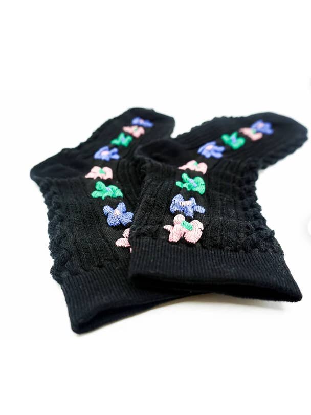 Comfortarians - Vente Chaussettes – femme - Chaussettes en coton à fleurs pour femmes | Chaussettes à grandes fleurs à motifs