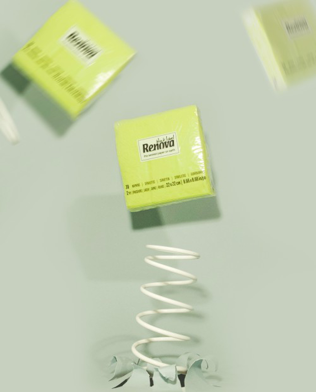 Renova - Wholesale Disposable Napkin - Cocktail Napkins RENOVA Green 2