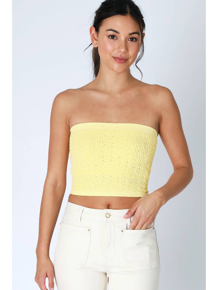 NIKIBIKI - Wholesale Bustier - Women's - NS8376 - Floral Lace Tube Top