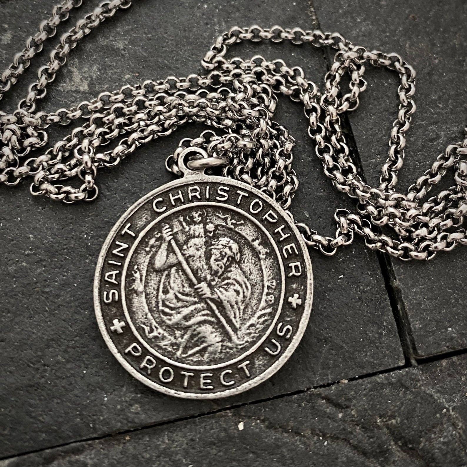 Sterling Silver 925 Saint Christopher Pendant Chain | Shop Today. Get it  Tomorrow! | takealot.com