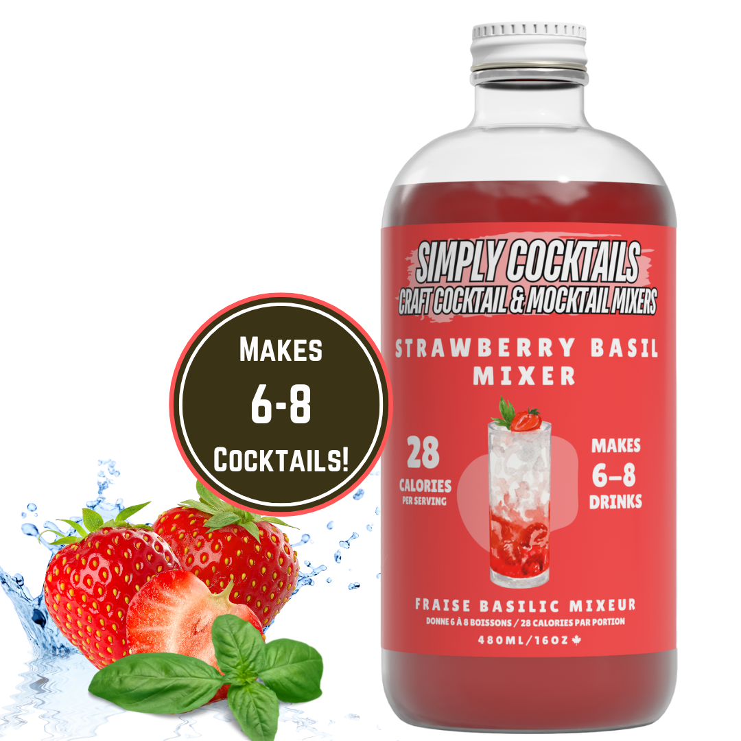 Simply Cocktails - Wholesale Cocktail Mix/Syrup - Strawberry Basil - Cocktail and Mocktail Mixer - All Natural3