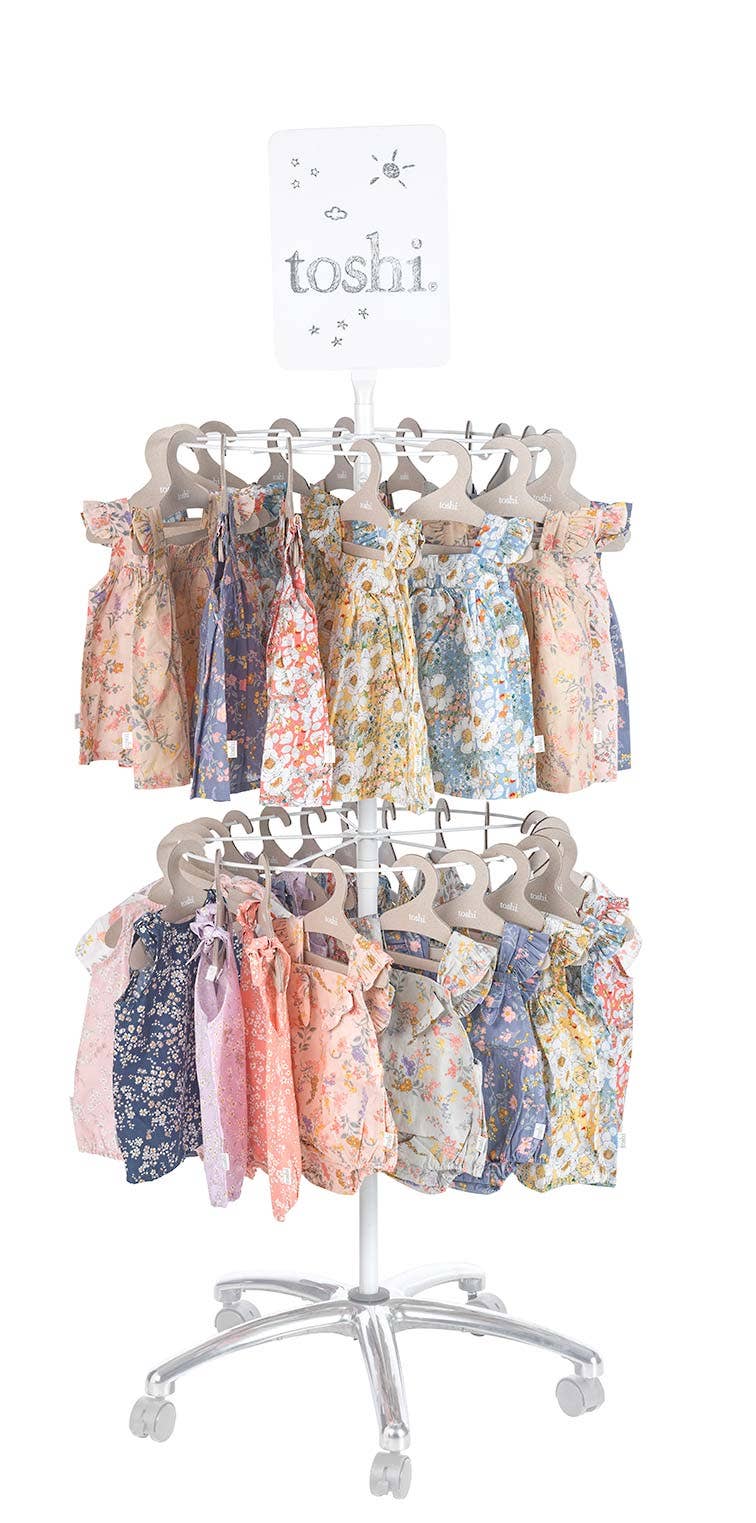 Vit pulverlackerad Kläder Display för wholesale på Faire0