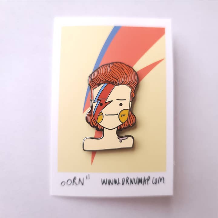 David Bowie Pin for wholesale by oORn