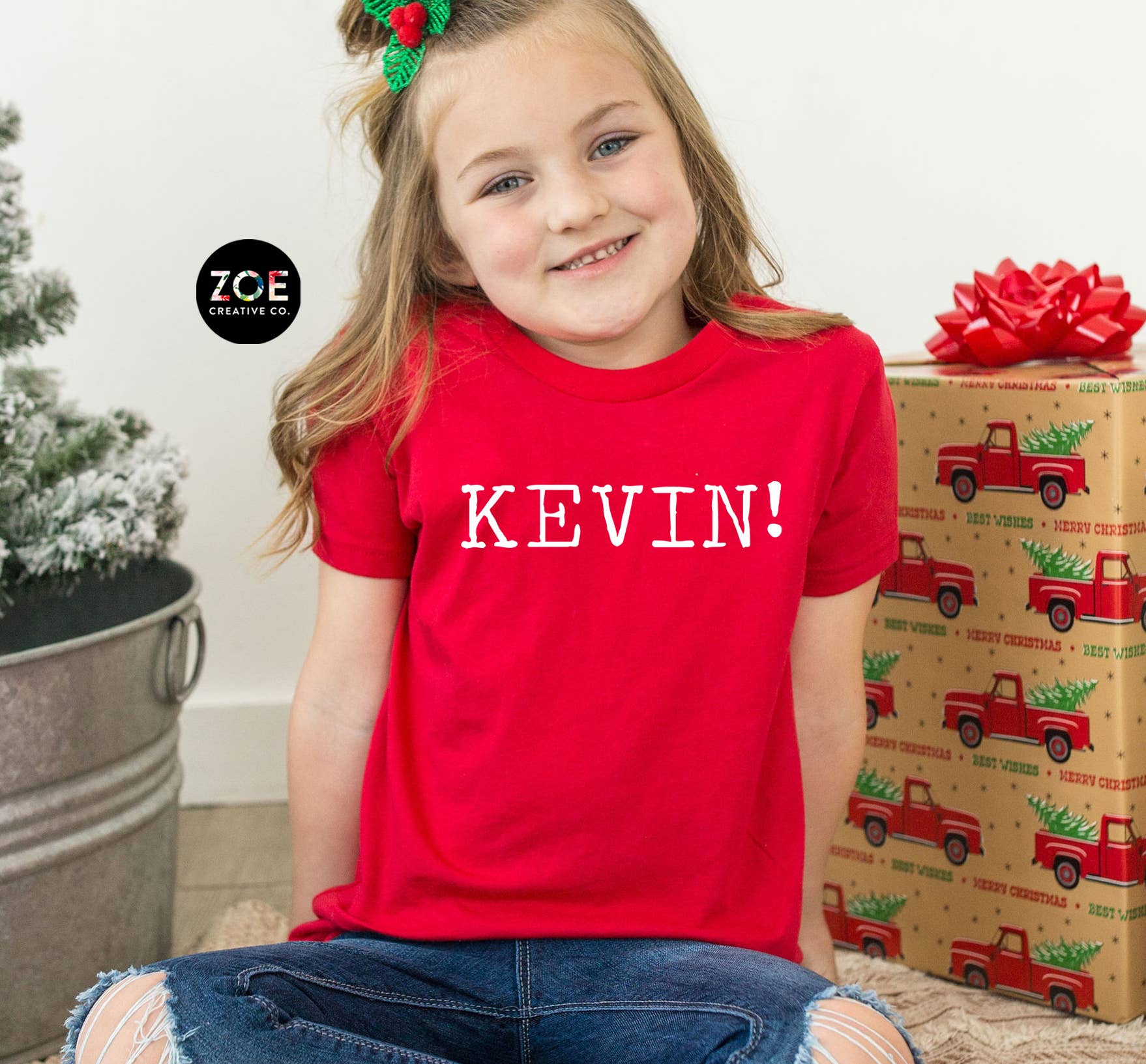 Zoe Creative Co - Wholesale Screen Printed T-Shirt - Women's - KEVIN! Home Alone Shirt Christmas Holiday Tshirt Kids Adult3