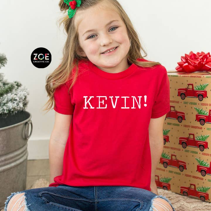 Zoe Creative Co - Wholesale Screen Printed T-Shirt - Women's - KEVIN! Home Alone Shirt Christmas Holiday Tshirt Kids Adult3