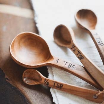 teak wood and stainless steel measuring cups – fort & field