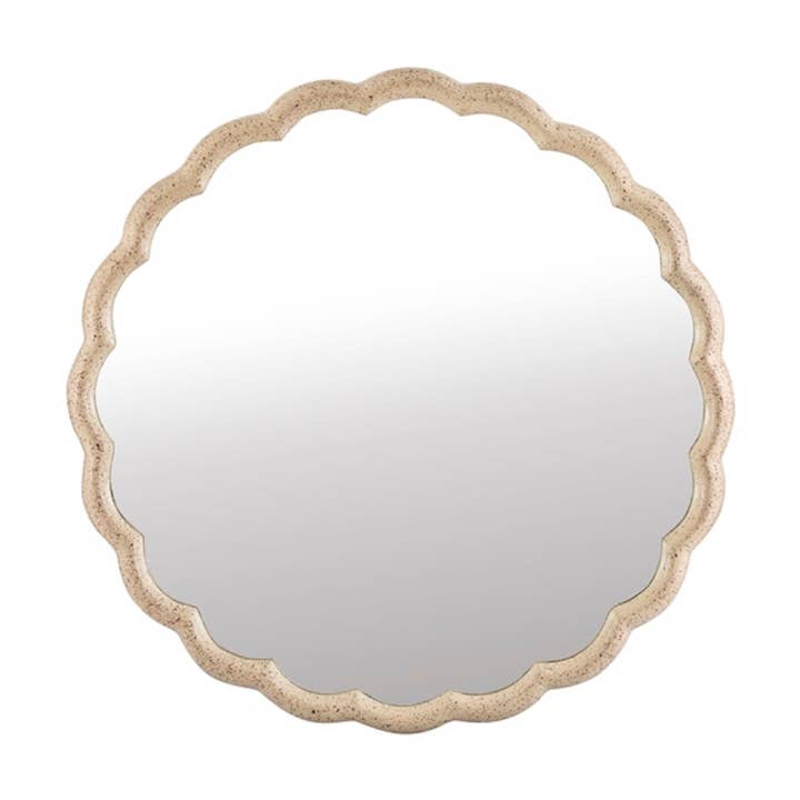 Clear Cast Aluminum Wave Mirror Lg for wholesale on Faire