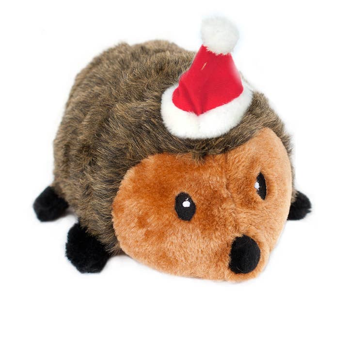 ZippyPaws - Wholesale Pet Plush Toy - Dog - Holiday Hedgehog - Christmas Dog Toy