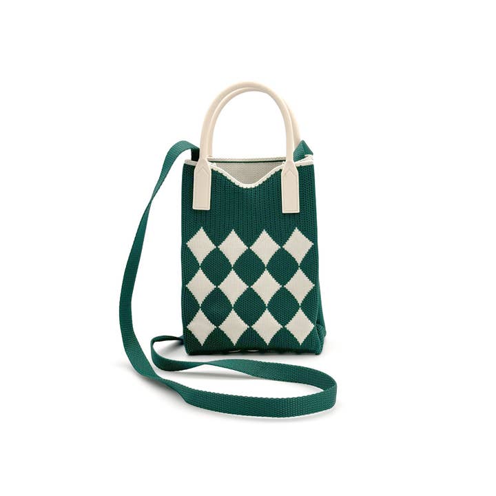 Rainbow Unicorn Birthday Surprise - Wholesale Tote Bag - Women's - Harlequin Jacquard Knit Mini Tote – Art Deco-Inspired Statement Bag6