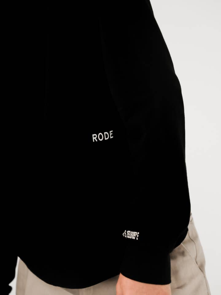 The Printed Long Sleeve in Black for wholesale by Rode To No Wear