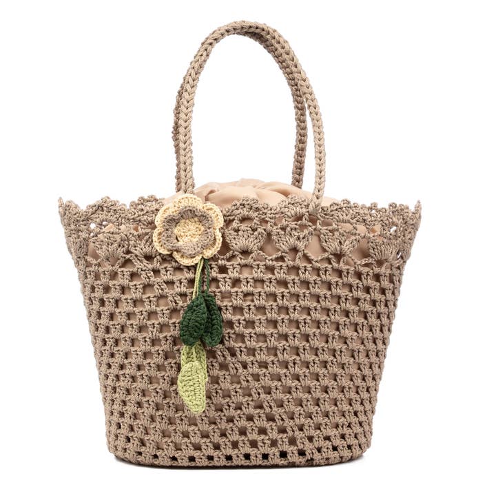FIRENZE ARTEGIANI - Wholesale Beach Bag - Zeccone women's shoulder bag. Made of cotton, with tassel.4