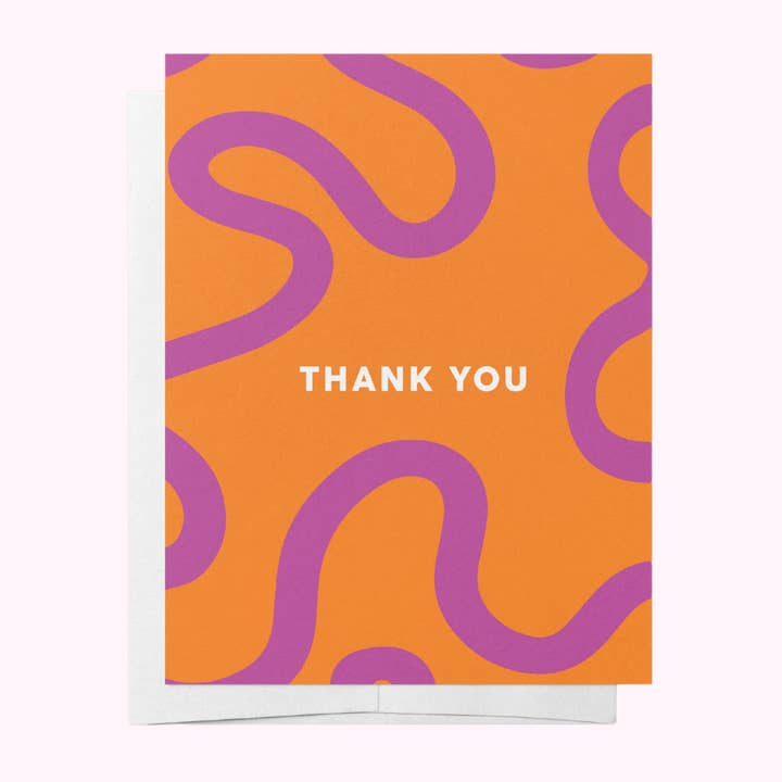 Thank you - Greeting Card Orange for wholesale by BAD ON PAPER