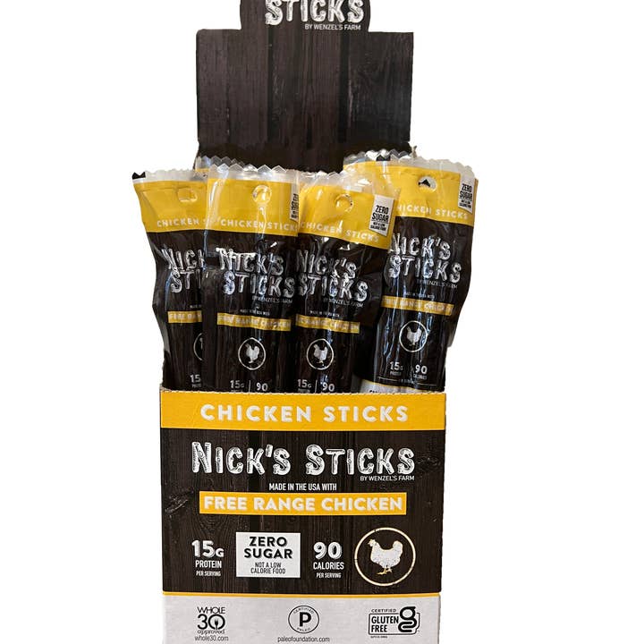 Nick's Sticks - Wholesale Jerky - Nick's Sticks Free Range Chicken Sticks | 1.7oz 25 count