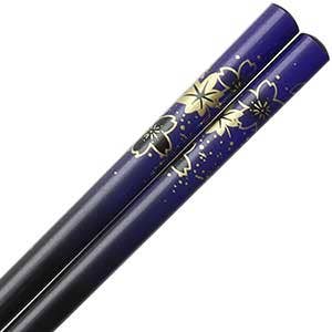 Wholesale Chopsticks - Wholesale Chopsticks - Hana Yuzen Black and Blue Chopsticks1