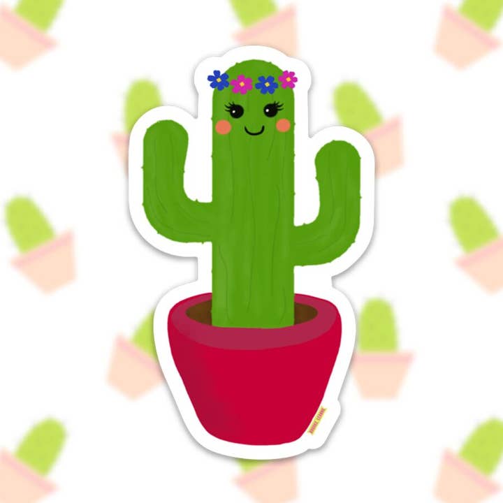 Cactus vinyl sticker voor wholesale door Brooke LeAnne