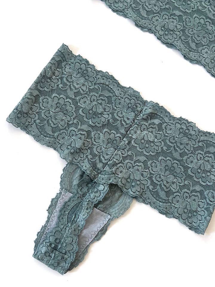 Clare Bare - Wholesale Underwear - Women's - Echo High Rise Lace Thong (multiple colors)7