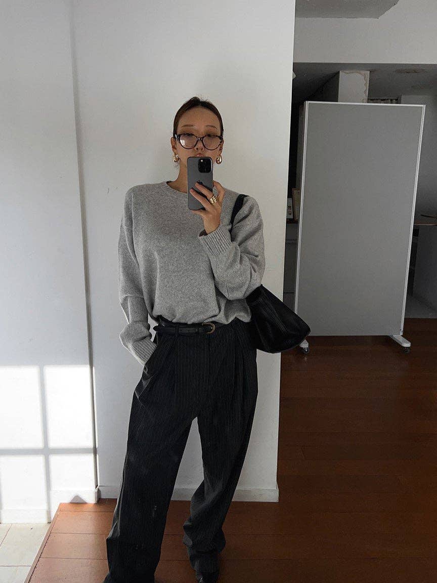 Little Light - Wholesale Knit Sweater - Women's - Soft Cashmere Blend Washable Knit Sweater Made in Korea6