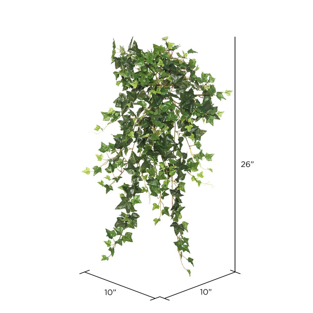 Vickerman - Wholesale Artificial Plant - Vickerman 26" Mini Ivy Hanging Bush-Green2