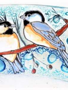 Chickadee Fugl Bølget Glas for engroshandel hos Pampeana