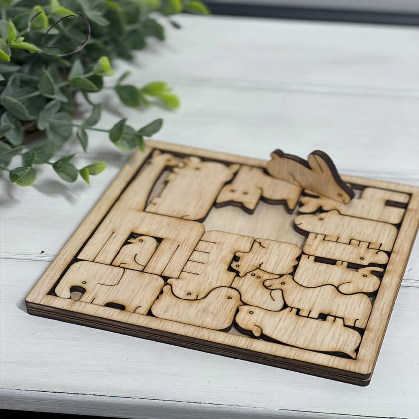 Wooden Tray Puzzle - Safari Animals - 2nd Edition – Wee Gallery
